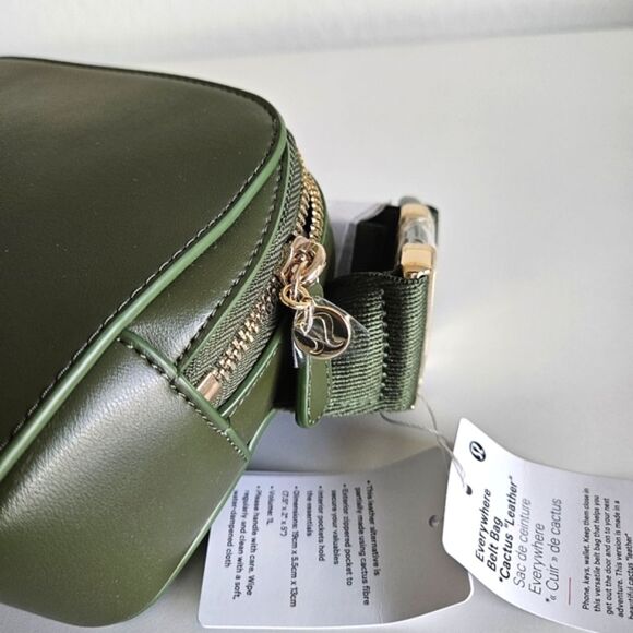 NWT Lululemon | Everywhere Belt Bag 1L Leather Alternative Cactus Purse - Picture 8 of 9